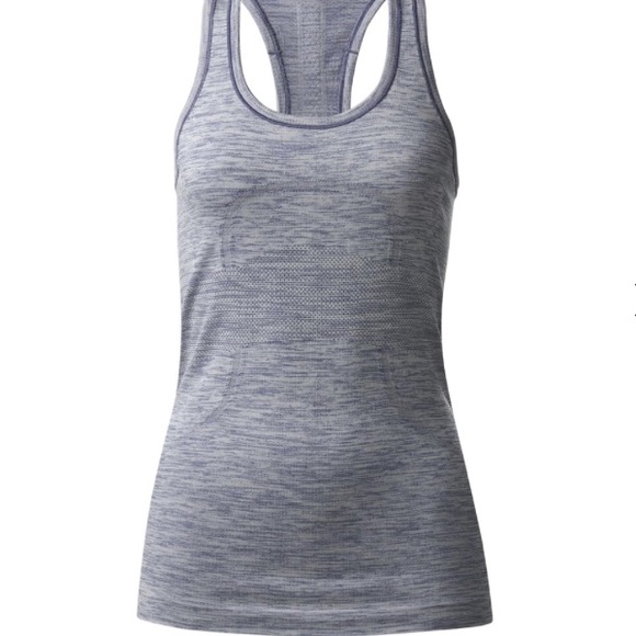 ⬇️Lululemon Heathered Blue Swifty tank 10 - Picture 3 of 4